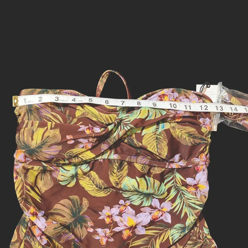 Shade & Shore‎ Medium One Piece Floral Bathing Suit NWT